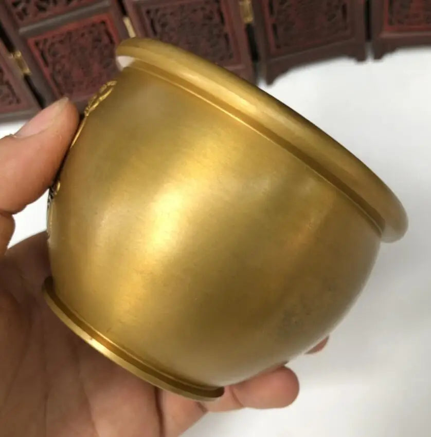 China brass seiko water cylinder small crafts statue