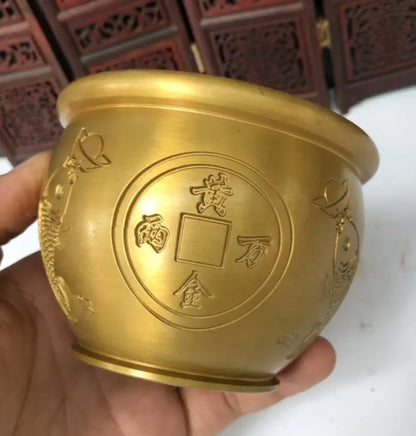 China brass seiko water cylinder small crafts statue
