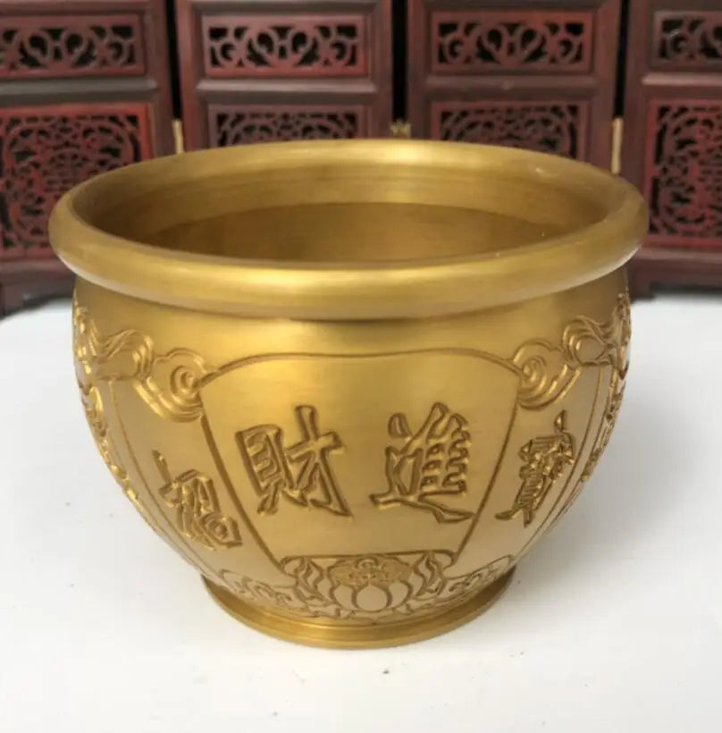 China brass seiko water cylinder small crafts statue