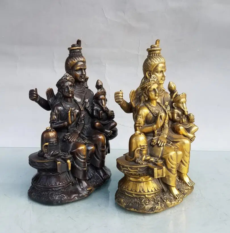 China brass seiko wealth goddess crafts statue
