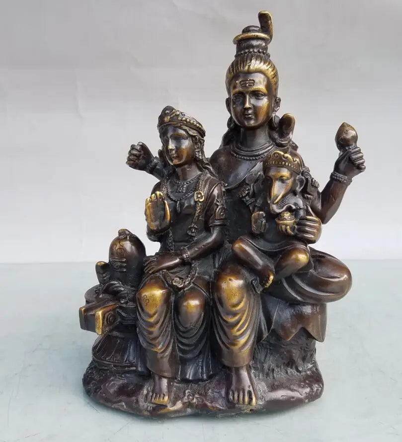 China brass seiko wealth goddess crafts statue