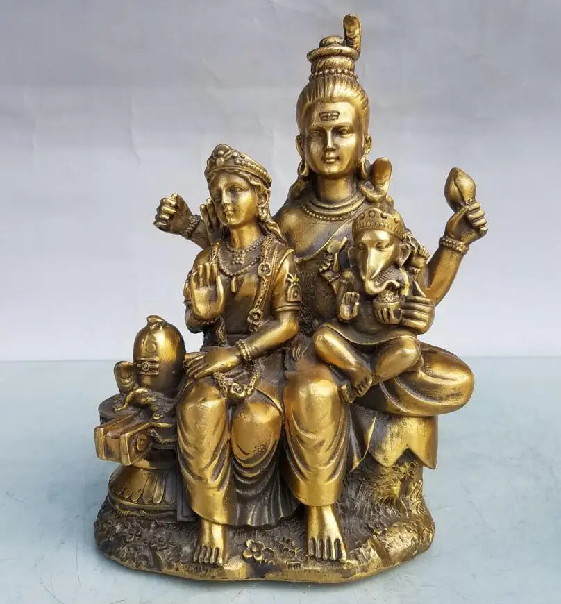 China brass seiko wealth goddess crafts statue