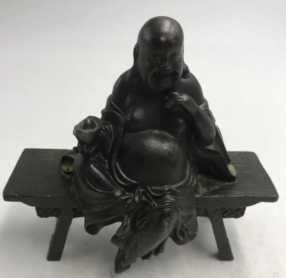China brass sit Bench Bodhidharma crafts statue