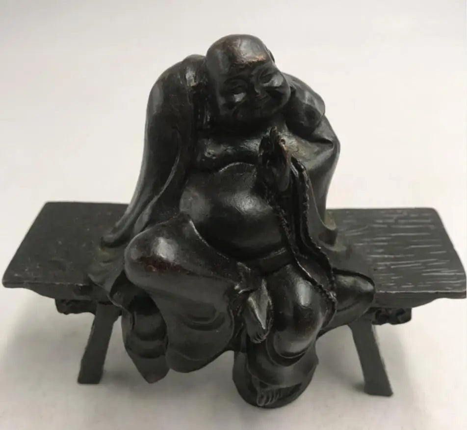 China brass sit Bench Bodhidharma crafts statue