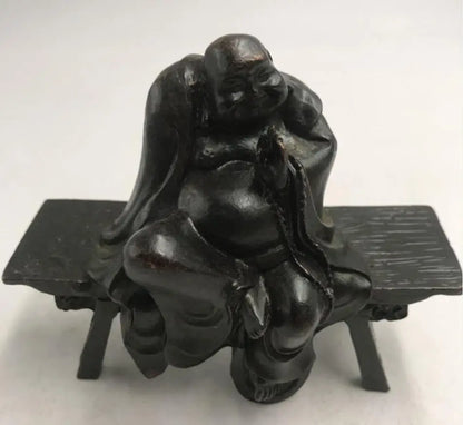 China brass sit Bench Bodhidharma crafts statue