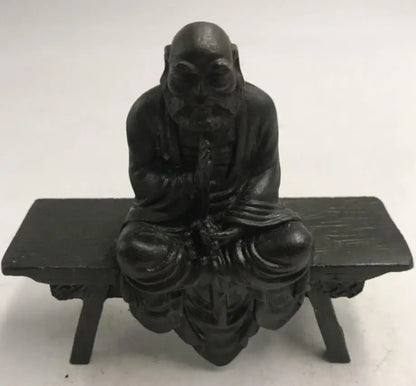 China brass sit Bench Bodhidharma crafts statue