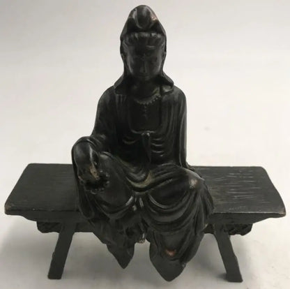 China brass sit Bench Bodhidharma crafts statue