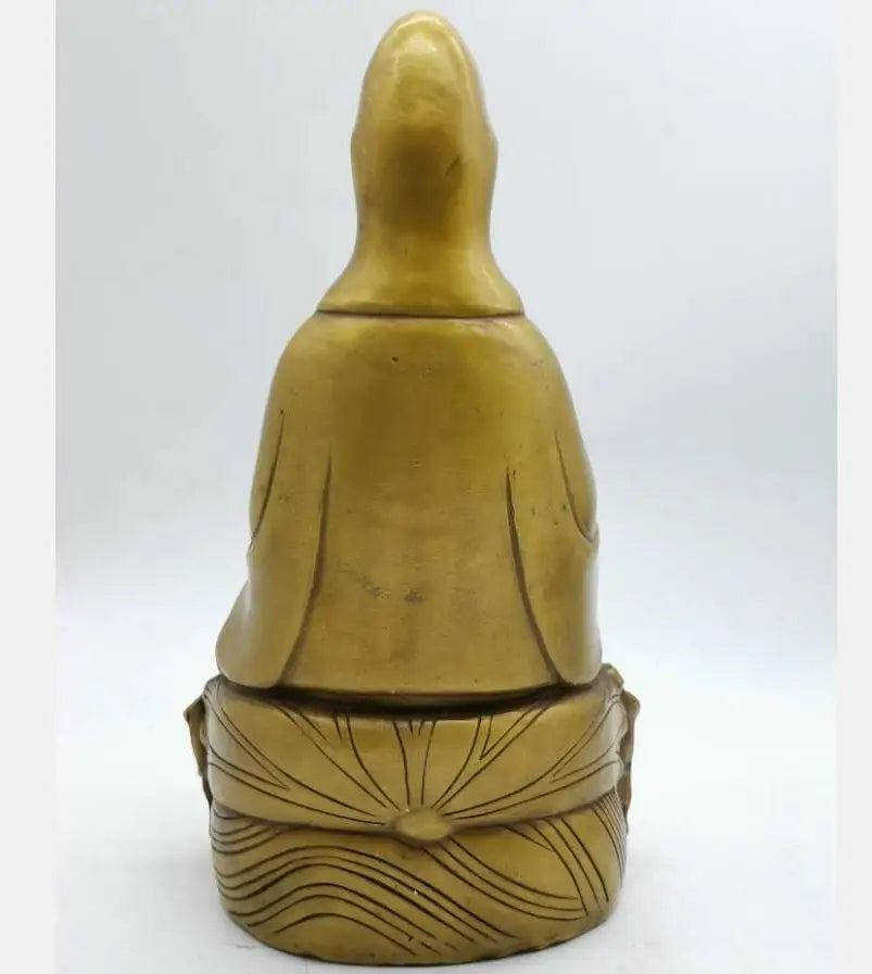 China brass sit lotus Goddess of mercy Buddha crafts statue