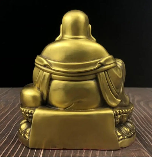 China brass sit lotus maitreya Buddha crafts statue