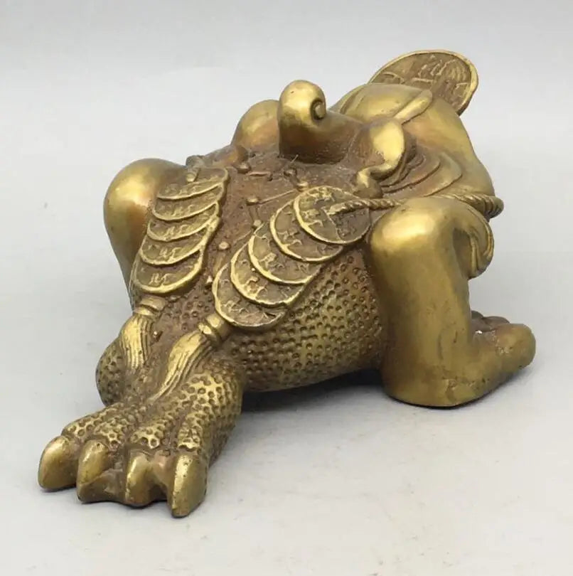 China brass small gold toad crafts statue