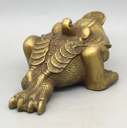 China brass small gold toad crafts statue