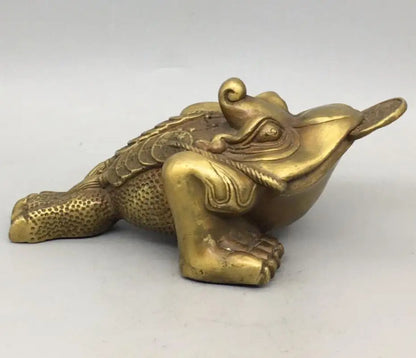 China brass small gold toad crafts statue