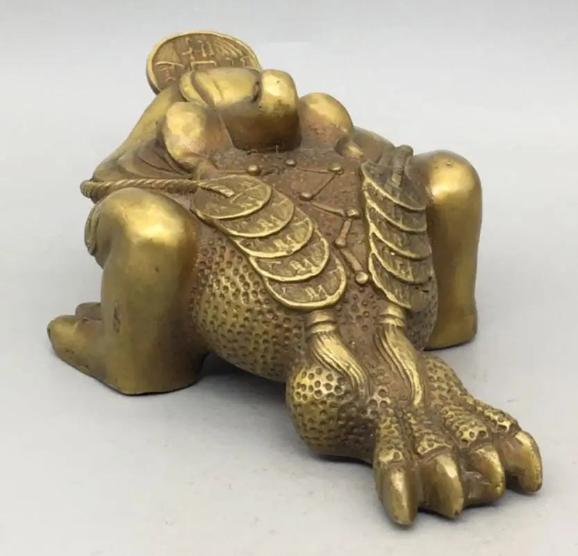 China brass small gold toad crafts statue