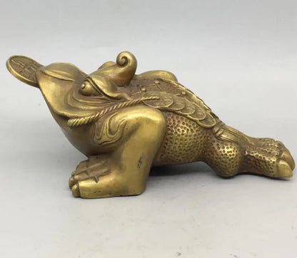 China brass small gold toad crafts statue