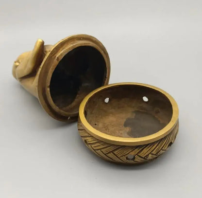 China brass small monk Incense burner crafts statue