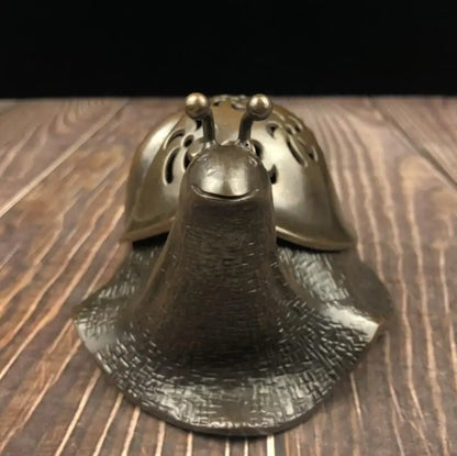 China brass snail Incense burner crafts statue