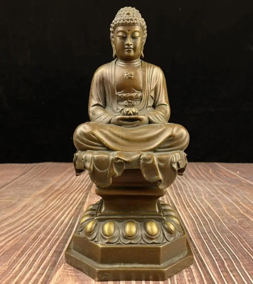 China brass three Saints Buddha crafts statue A set