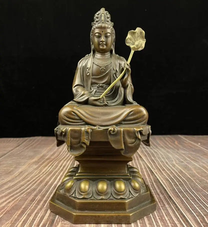 China brass three Saints Buddha crafts statue A set