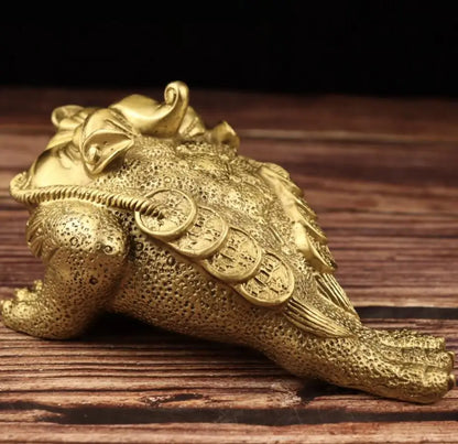 China brass three foot gold toad crafts statue A pair