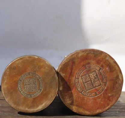 China brass three sides Guanyin bodhisattva crafts statue