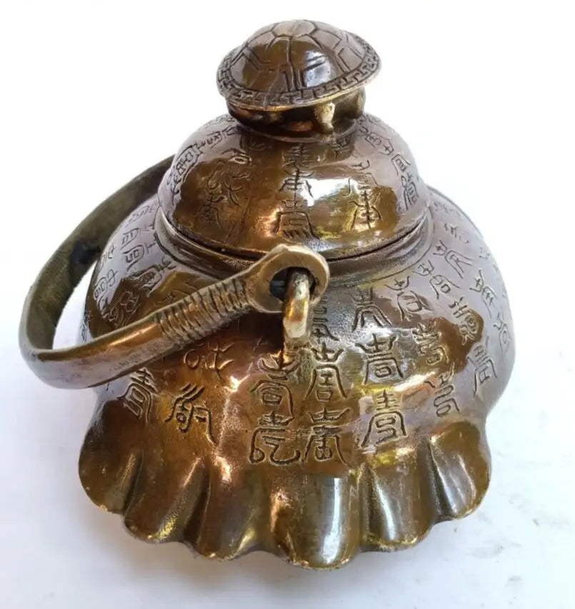 China brass tortoise teapot crafts statue