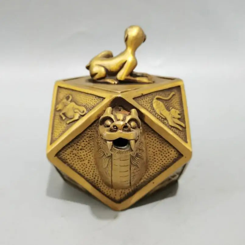 China brass twelve zodiac flagon crafts statue