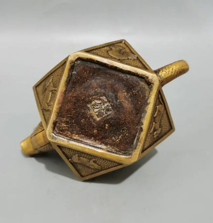 China brass twelve zodiac flagon crafts statue