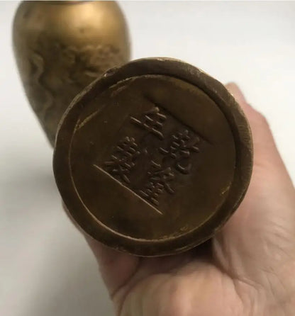 China brass vase crafts statue A pair
