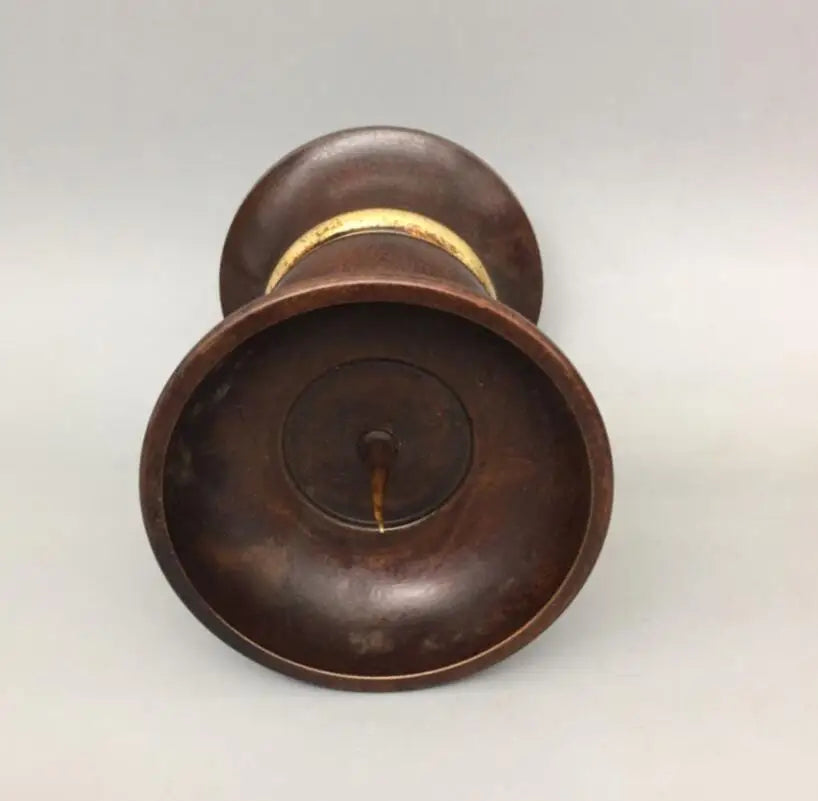 China brass wax candlestick crafts statue A pair