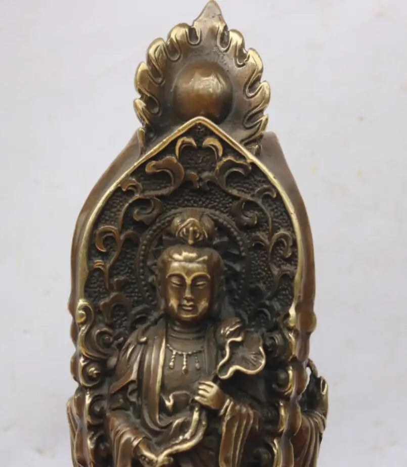 China brass west Fang Three Saints Buddha crafts statue