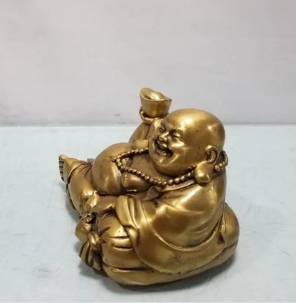 China brass yuan treasure sit Buddha crafts statue