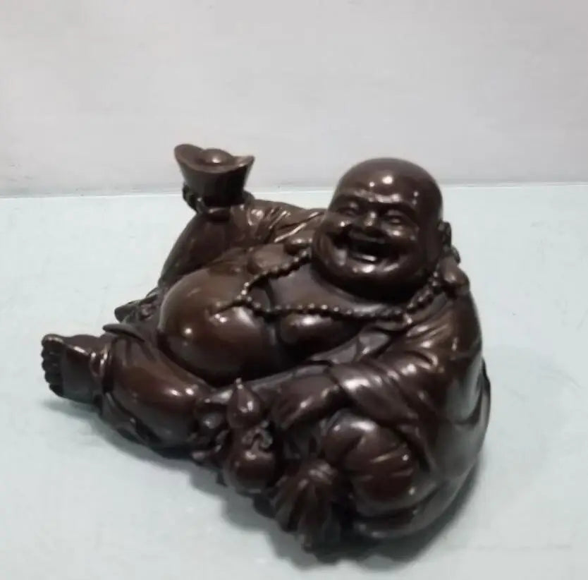 China brass yuan treasure sit Buddha crafts statue