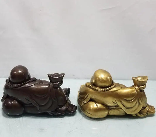 China brass yuan treasure sit Buddha crafts statue