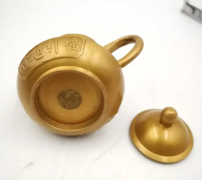 China brass zhong kui teapot small crafts statue