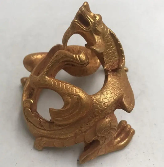China brass zodiac dragon crafts statue
