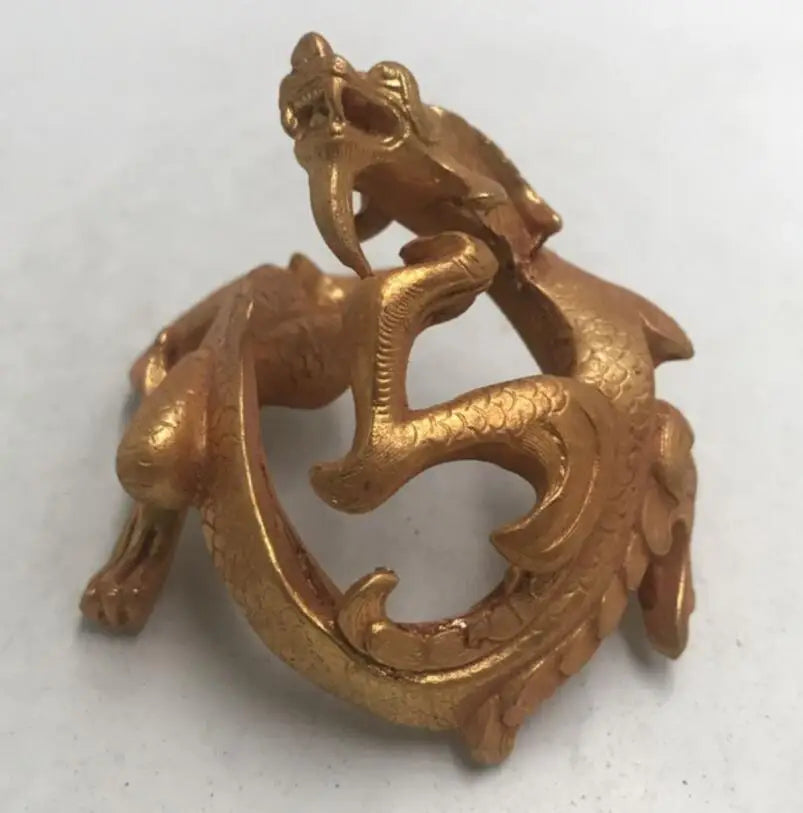 China brass zodiac dragon crafts statue