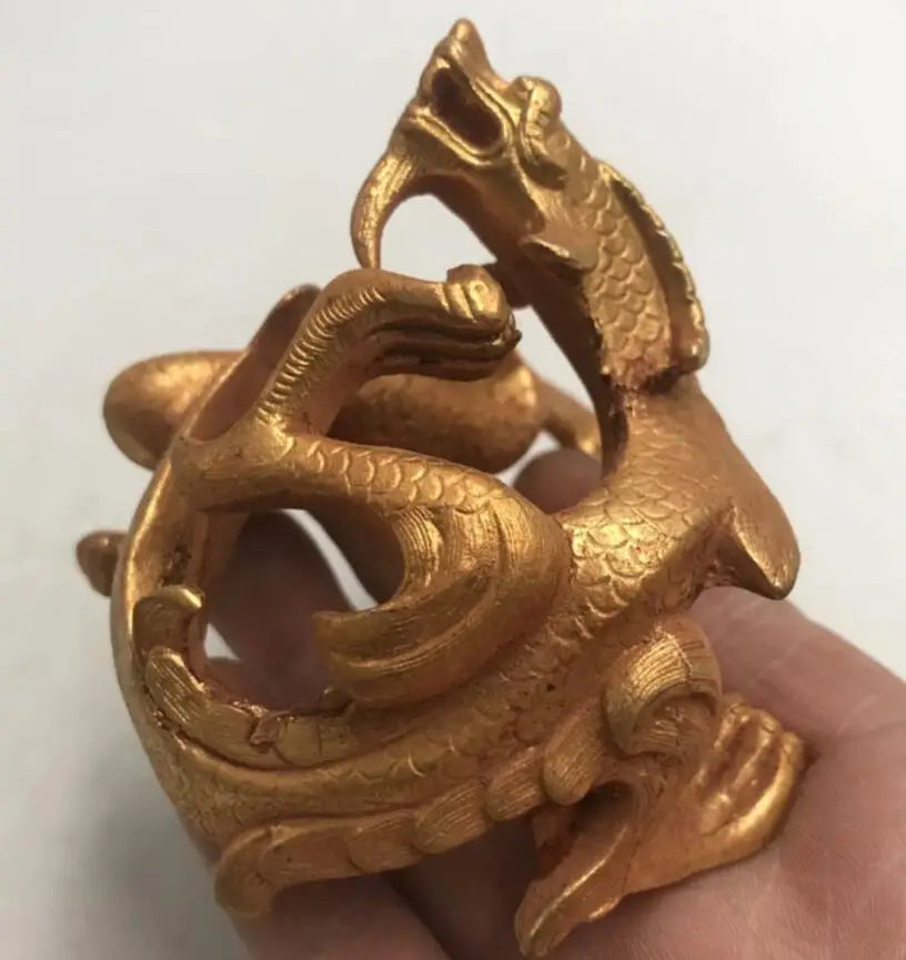 China brass zodiac dragon crafts statue