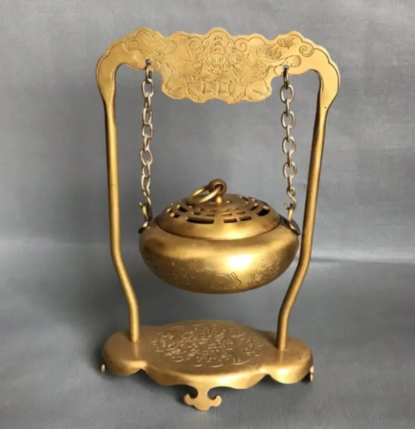 China brasss Suspension incense burner crafts statue