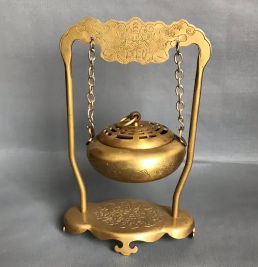 China brasss Suspension incense burner crafts statue