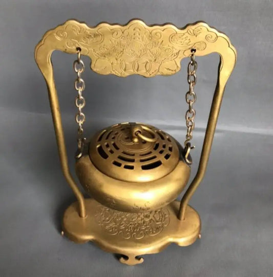 China brasss Suspension incense burner crafts statue