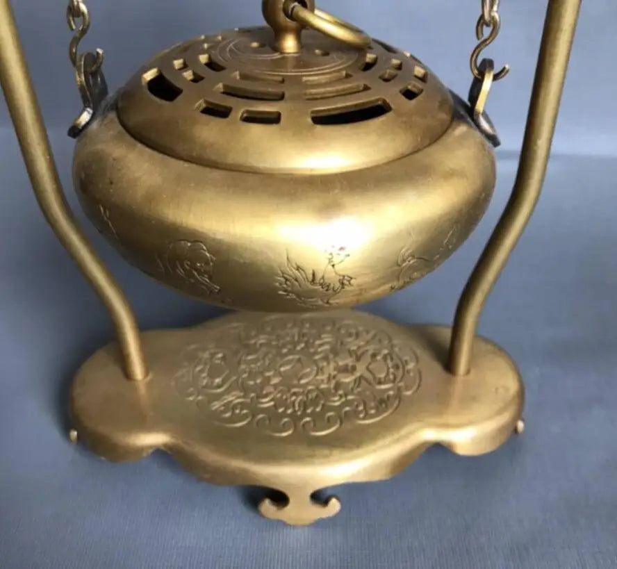 China brasss Suspension incense burner crafts statue