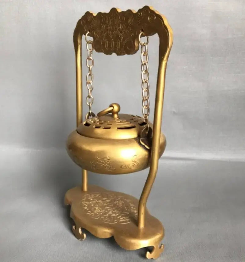 China brasss Suspension incense burner crafts statue