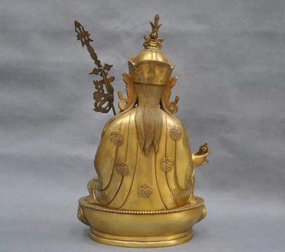 China bronce Tibet Lotus nació gurú estatua de Buda de Padmasambhava
