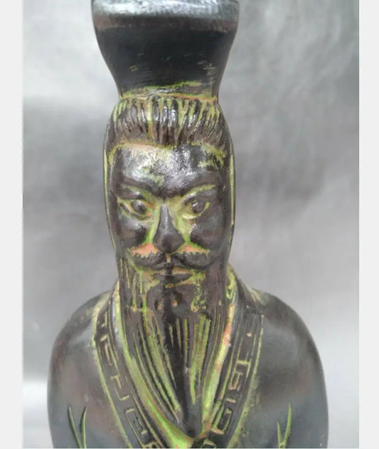 China bronze archaize Qin Shihuang crafts statue