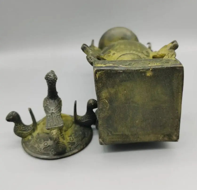 China bronze archaize bird bottle crafts statue