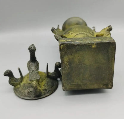 China bronze archaize bird bottle crafts statue