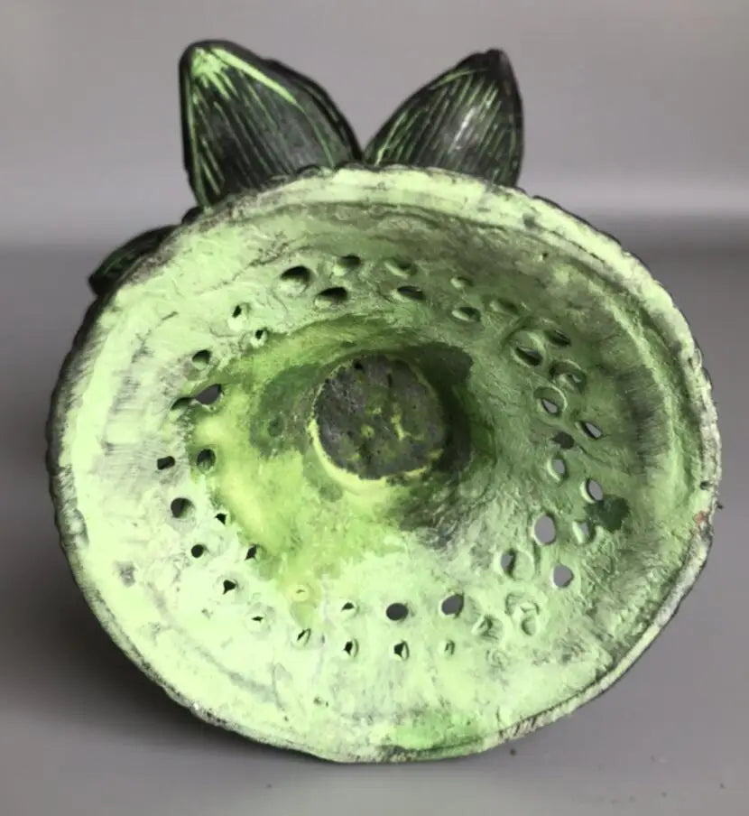 China bronze archaize lotus Candle Holders crafts statue