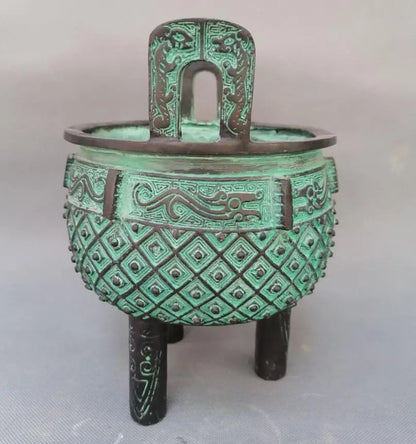 China bronze archaize round tripod crafts statue