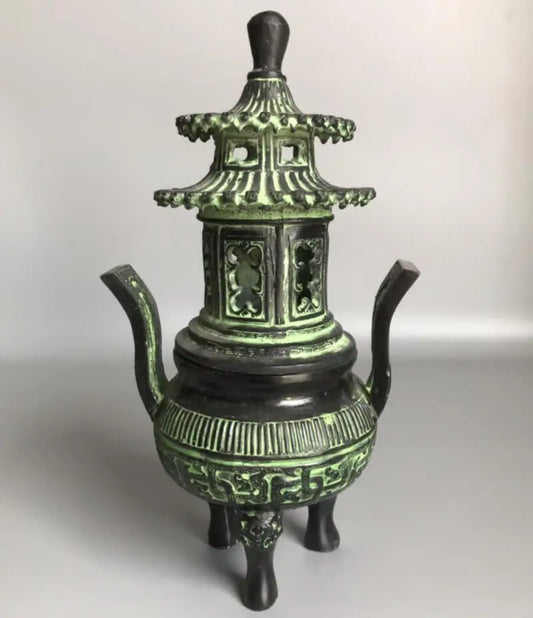 China bronze archaize tower Incense burner crafts statue