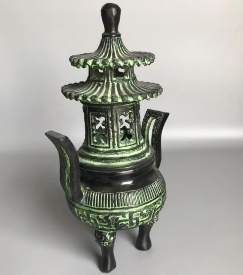 China bronze archaize tower Incense burner crafts statue